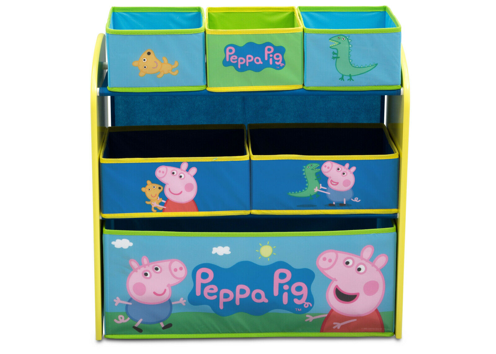 Peppa Pig Multi-Bin Toy Organizer, Kids Room Storage Organizer by Delta Children