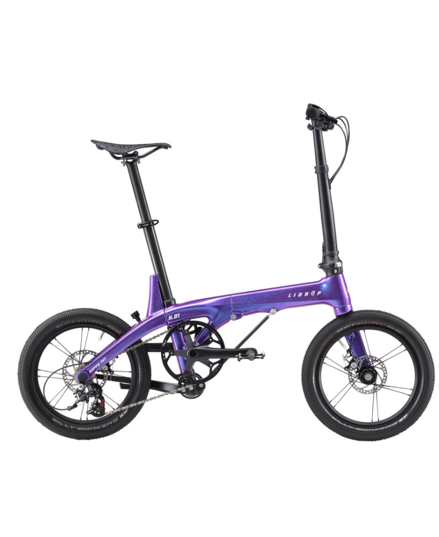 Lidrop Happy Pet จักรยานพับ เฟรมคาร์บอน ล้อขนาด 16 นิ้ว | Shuntai SENSAH 5 สปีด น้ำหนักเบา 7.8 กก. | รุ่น Pro