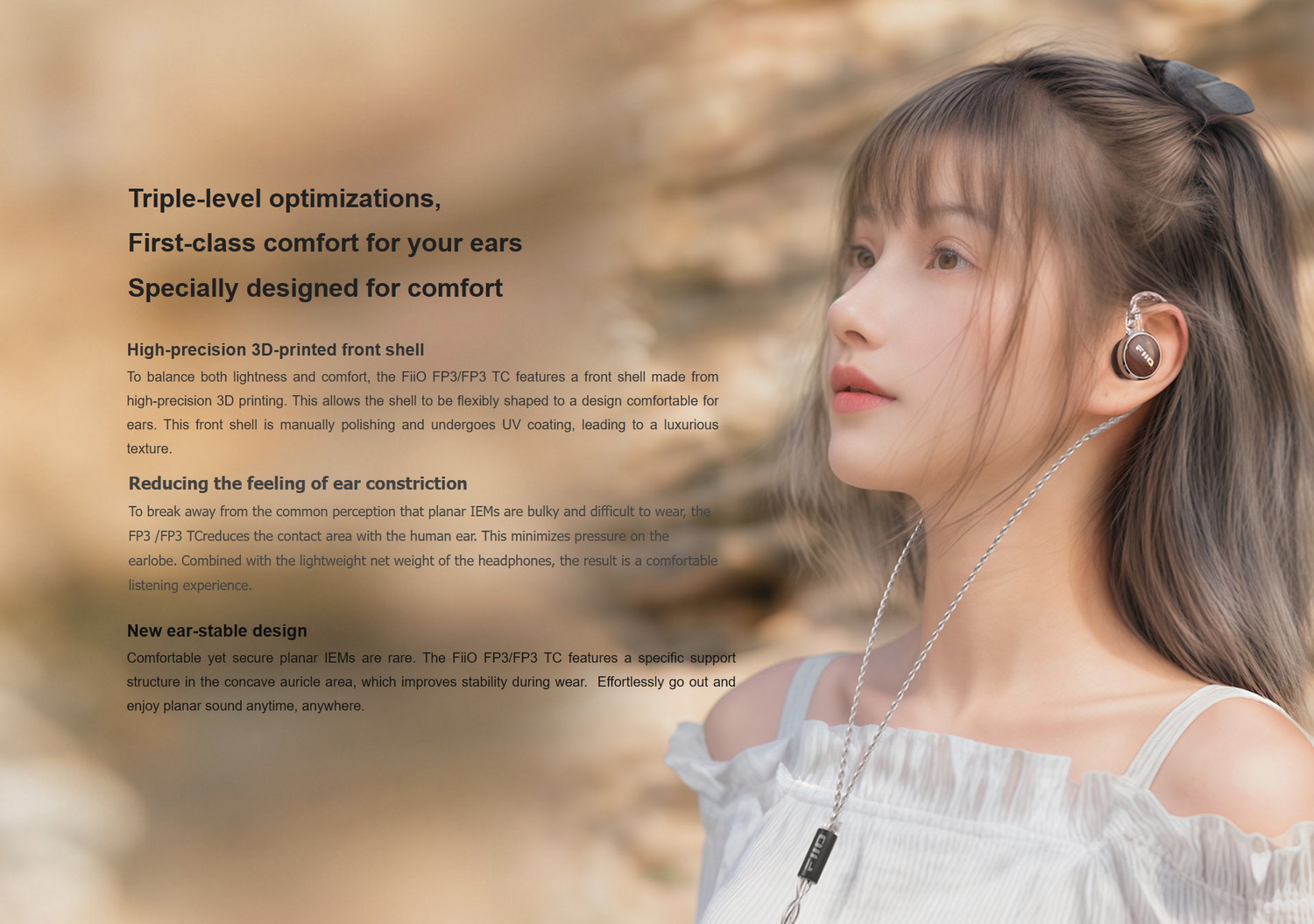 FiiO FP3 หูฟัง IEMs ไดรเวอร์ Planar 14.5 มม. รุ่นที่สองที่พัฒนาขึ้นเอง ประกันศูนย์ไทย