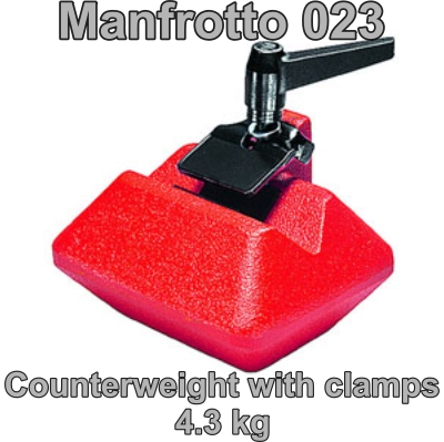 ลูกเหล็กน้ำหนัก 4.3 กก. Manfrotto 023 ใช้ปรับความสมดุลของน้ำหนักคานเสาหัวไฟ L-Peso, 4.3kg Counterweight ประกันศูนย์ 5 ปี