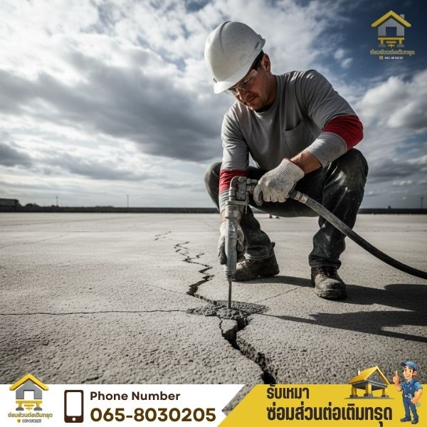 อัดฉีดเรซินยกพื้นกรุงเทพ (Slab Lifting)
