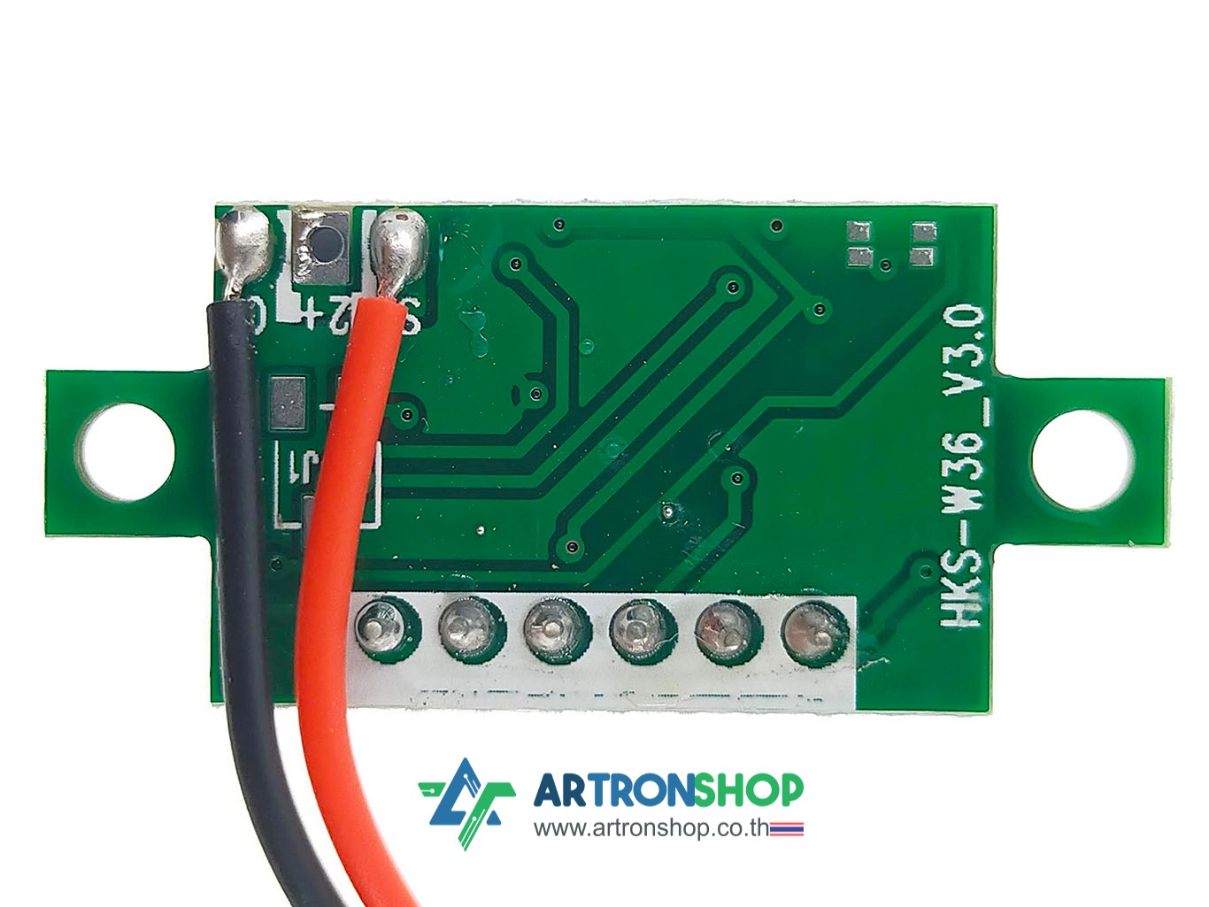 โวลต์มิเตอร์ โมดูลวัดแรงดัน 4.5-30V สีแดง Mini LED Panel Voltage Meter