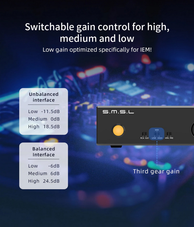 SMSL H300 Headphone Amplifier ตั้งโต๊ะ รองรับ Hi-Res ประกันศูนย์ไทย