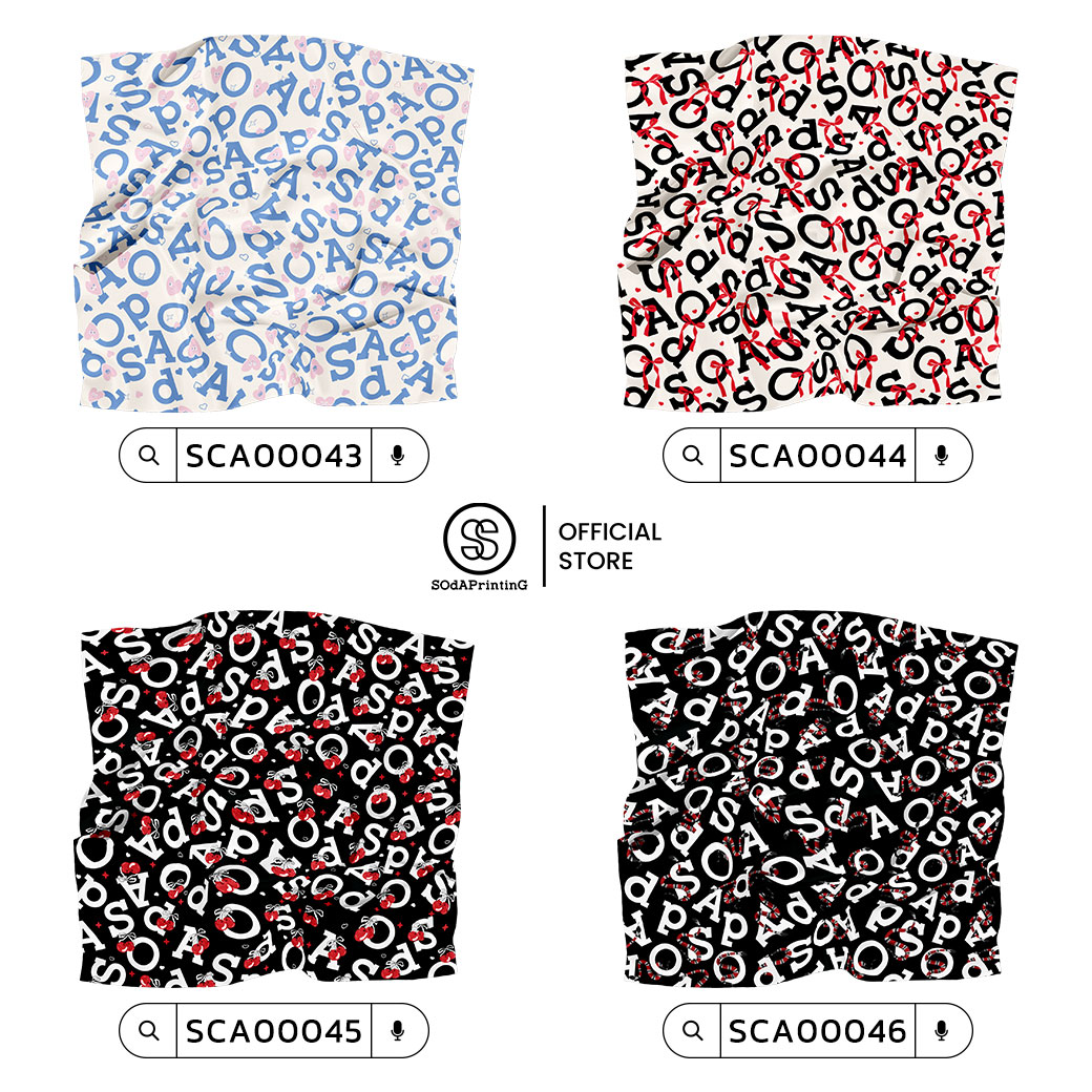 ผ้าพันคอ SOdA Collection I รหัส SCA00039-SCA00046 #ผ้าพันคอ #SOdAPrintinG