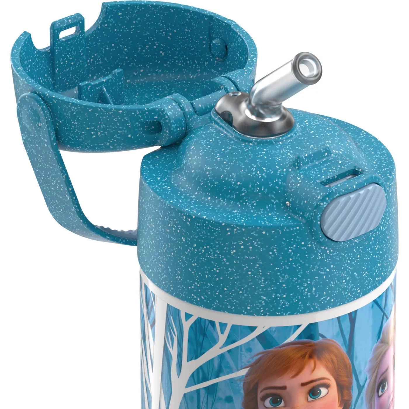 กระติกน้ำเก็บความเย็น Thermos Frozen 2 12oz FUNtainer Water Bottle with Bail Handle - Blue Glitter