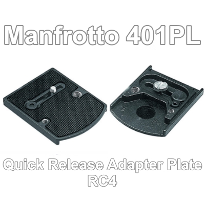 แผ่นฐานติดกล้อง Manfrotto 401PL Quick Release Adapter Plate - RC4ใช้ร่วมกับ 329RC4 , 405 , 410 , 488RC4 , 490RC4 , 468MGRC4 ประกันศูนย์ 5 ปี