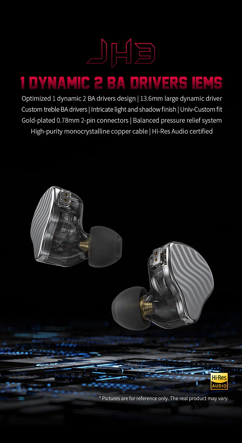 FiiO JH3 หูฟัง 3 ไดรเวอร์ 2BA+1DD รองรับ Hi-Res ประกันศูนย์ไทย