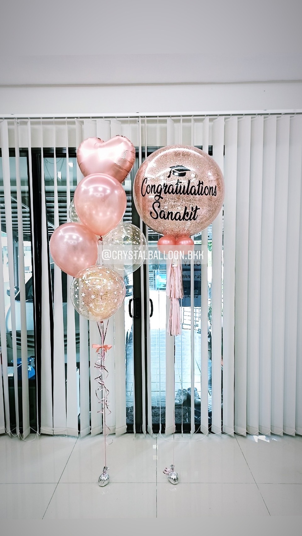 ลูกโป่ง รับปริญญา Bubble ขนาด 24" พร้อม ช่อลูกโป่ง ฟอยล์หัวใจ ขนาด 18" 1 ช่อ,ลูกโป่ง ใสลายดาว ใส่กลิตเตอร์ พร้อมตกเเต่ง สามารถเปลี่ยนสีลูกโป่ง/เปลี่ยนข้อความ/เปลี่ยนขนาดได้
