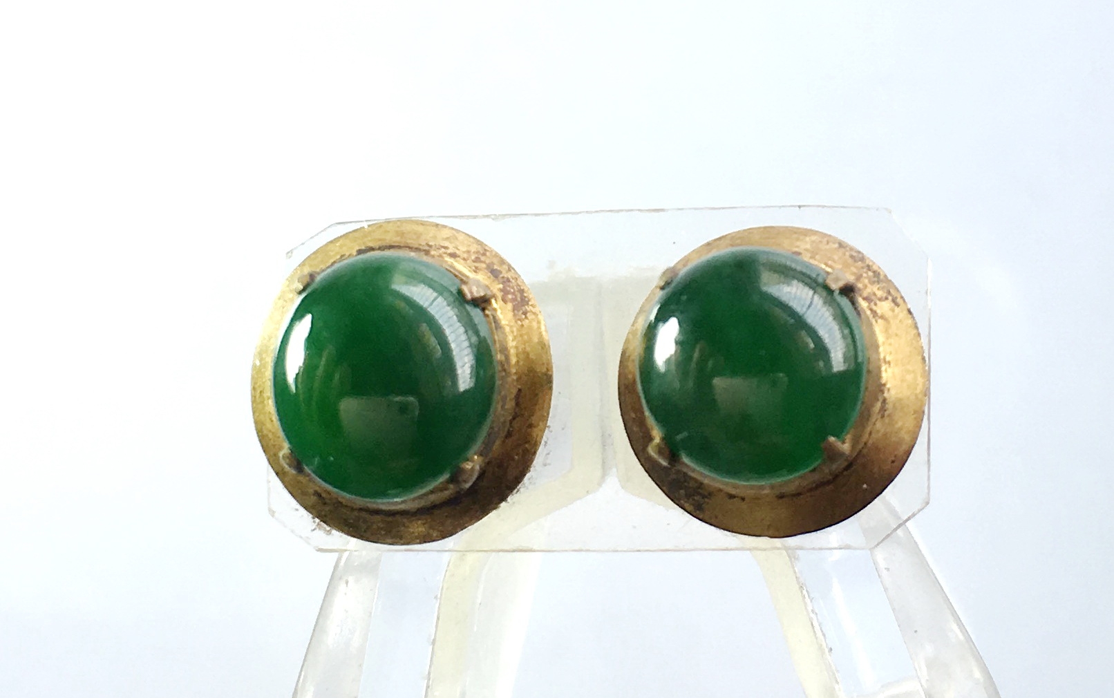 Myanmar Jade หยกพม่า A jadeite ชุดแหวน+ต่างหู แหวน นน.2.01 ct.และ ต่างหู นน. 2.92 ct.