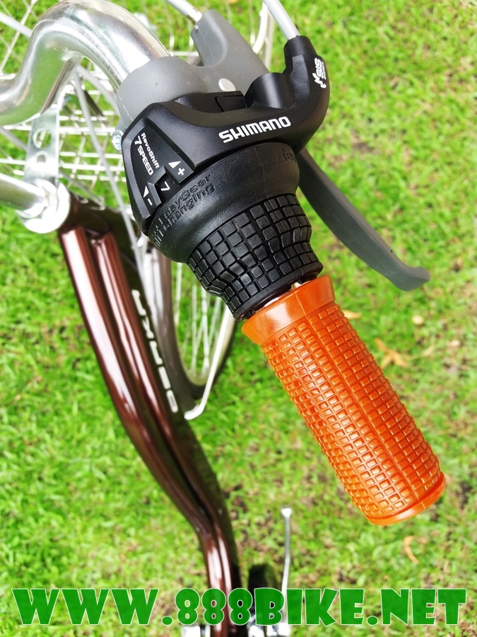 จักรยานแม่บ้าน OSAKA RHINO XT CITY BIKE พร้อมตะกร้า มีเกียร์ 7 สปีดชิมาโน่ ล้อ24นิ้ว