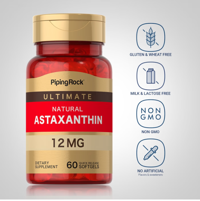 Piping Rock Astaxanthin 12 mg 60 Softgels