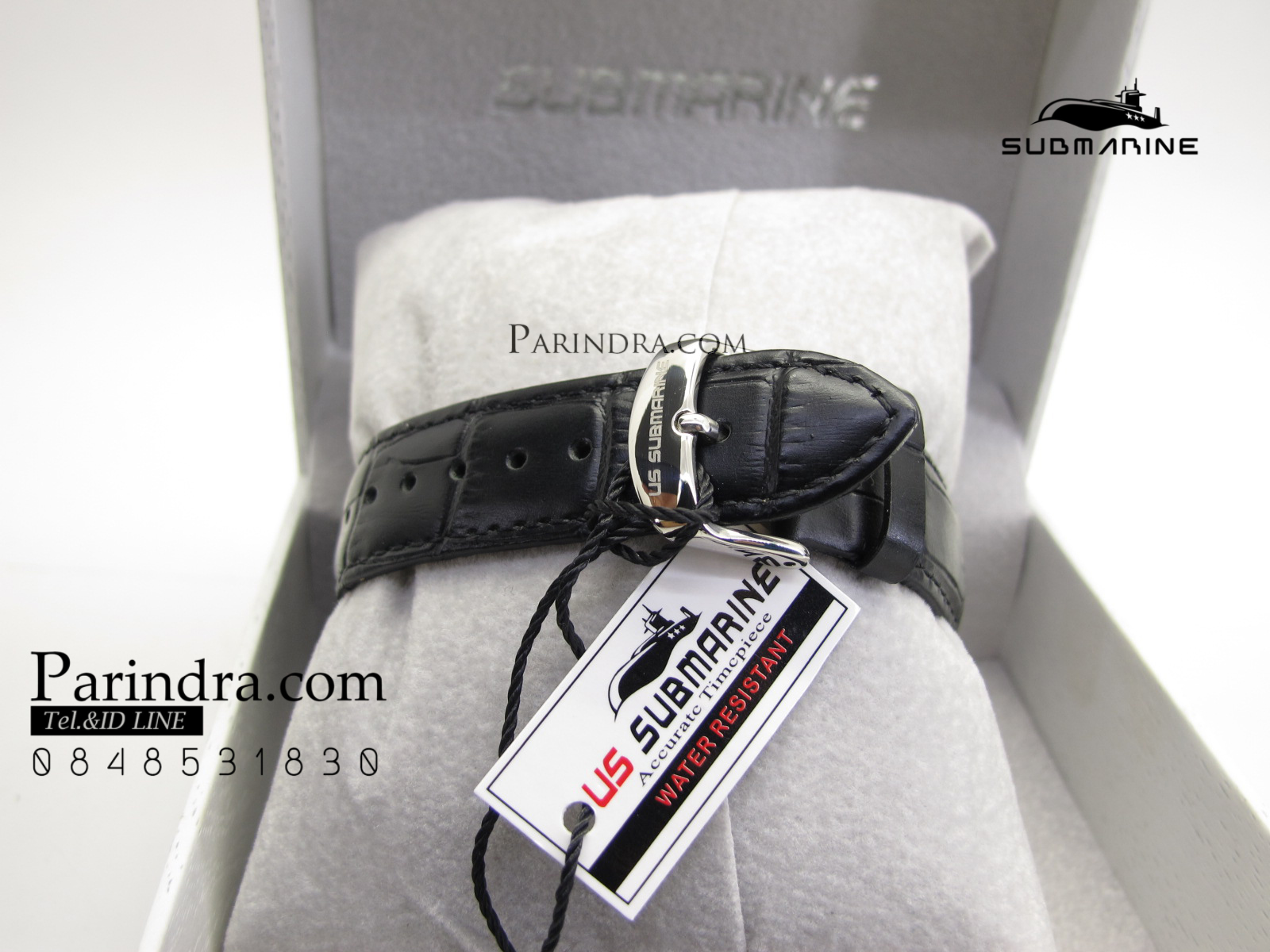 นาฬิกา US Submarine J118MD ของแท้ 100 % สายหนังดำหน้าปัดขาว