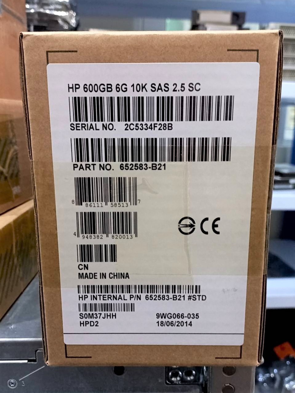 652583-B21 653957-001 666355-003 (new) HP G8 G9 600-GB 6G 10K 2.5 SAS.