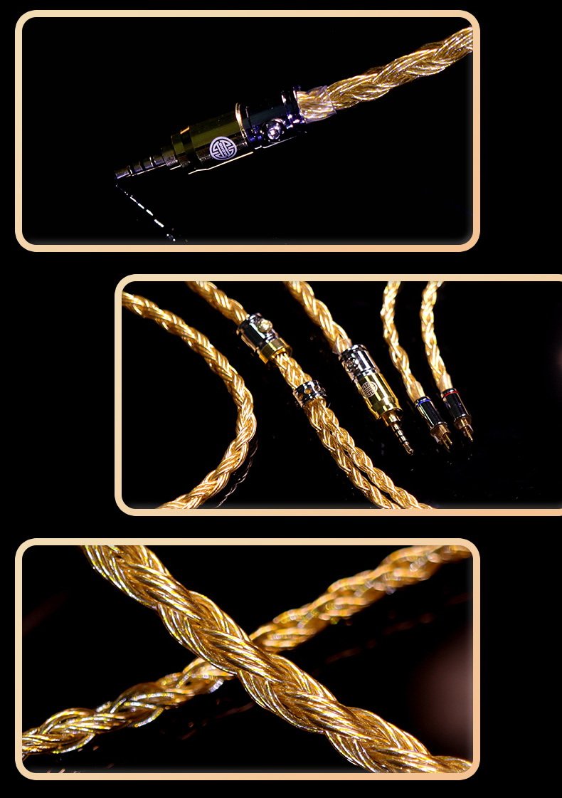 ขาย Hakugei Athena สายอัพเกรดหูฟังถักผสม ทอง, เงิน, ทองแดง