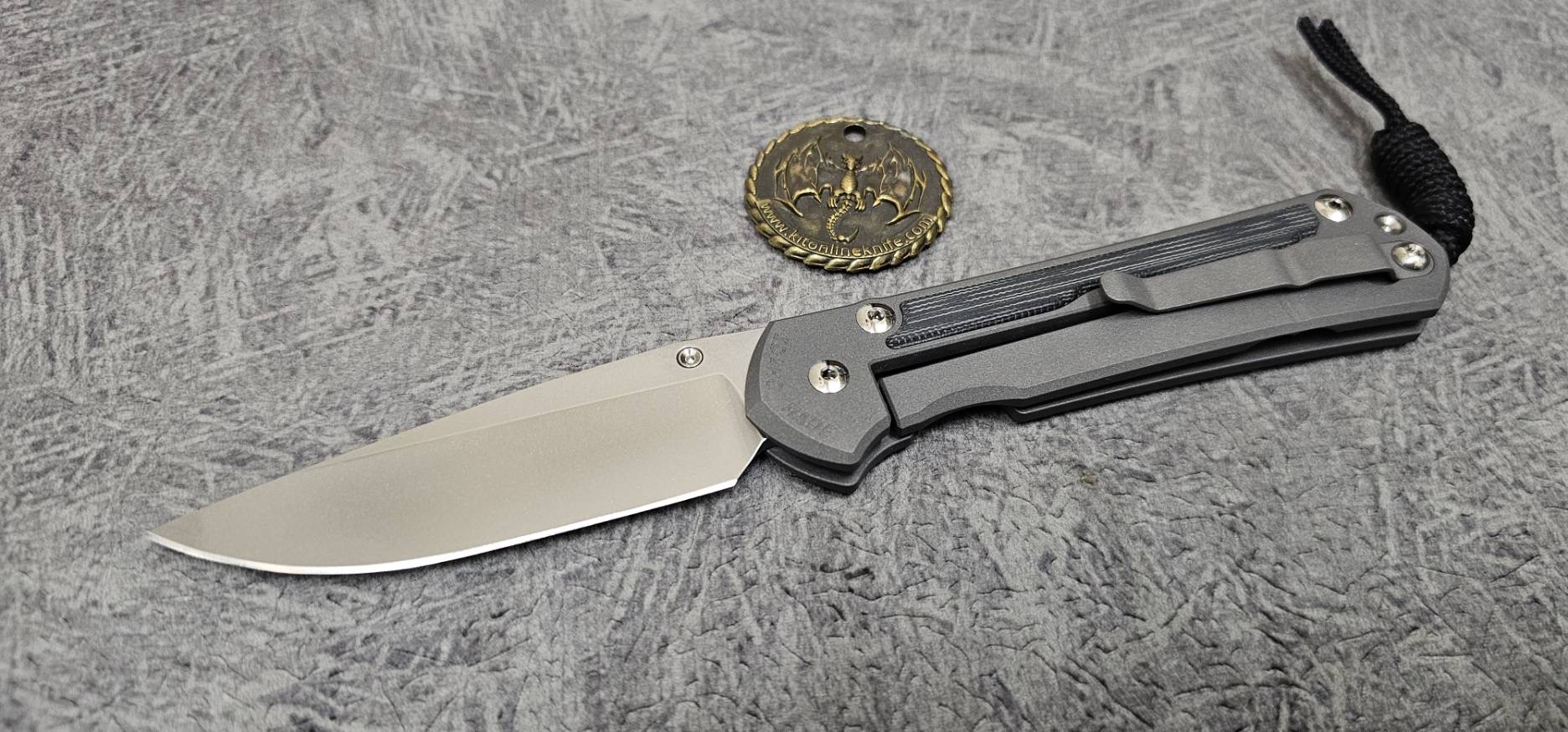 Chris Reeve Large Sebenza 31 Inlay Drop Point Black Canvas Micarta CPM MagnaCut (LH มือซ้าย)