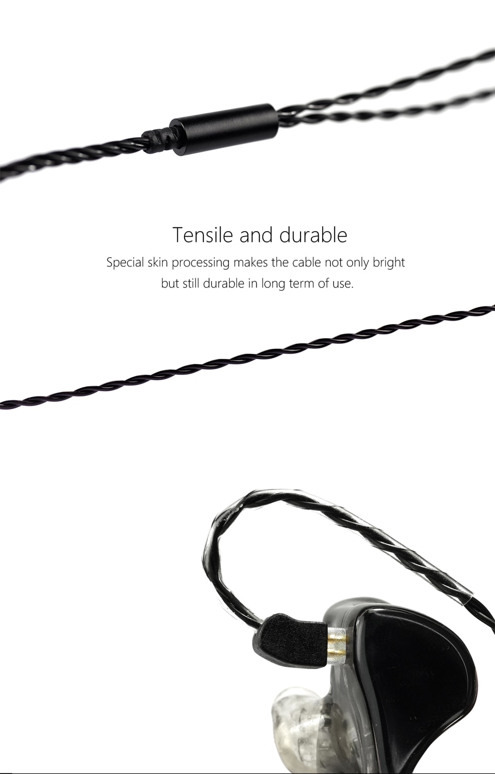 ขาย DD BC50-78a สายถัก high purity OCC ระดับ 7N รองรับหูฟังขั้ว 2 พิน 0.78