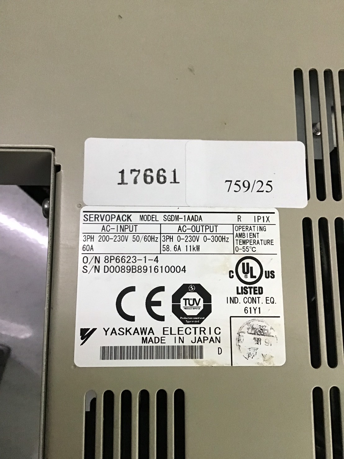 SGDM-1AADA SERVOPACK “ YASKAWA ”