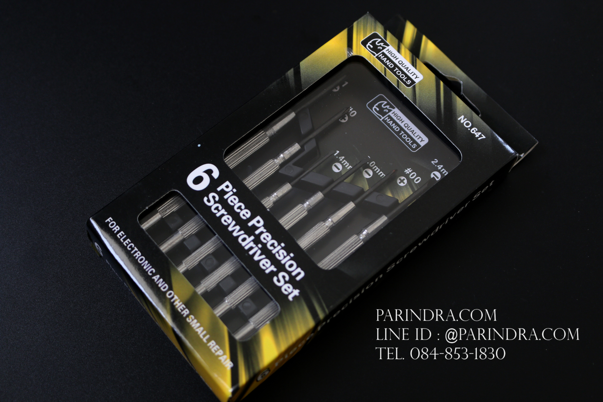 ชุดไขควงขนาดเล็กสำหรับงานละเอียด 6 ขนาด RHINO No.647 Screwdriver Set