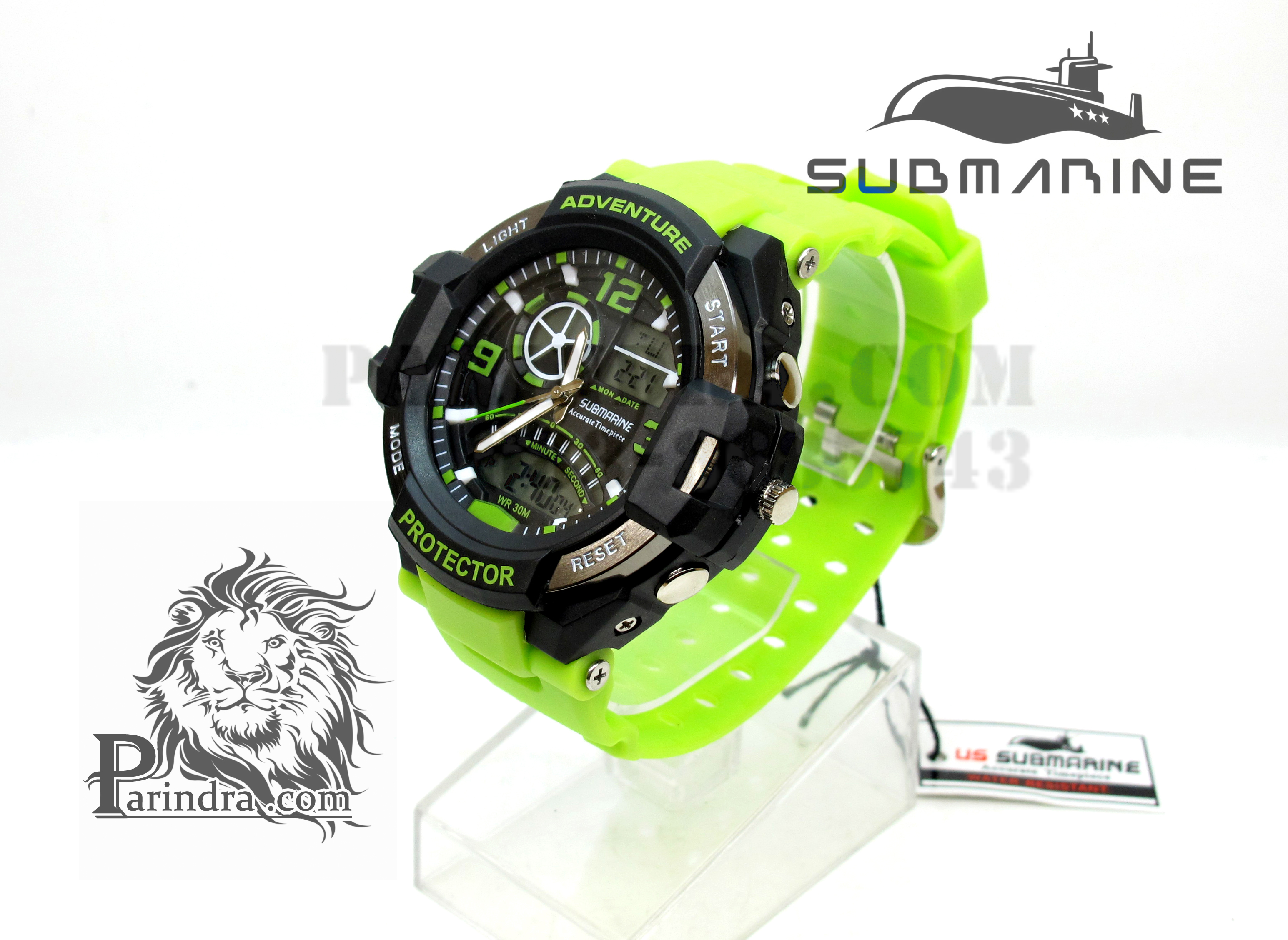 นาฬิกา US submarine Adventure Protector รุ่น TP3156M สีเขียว(พื้นเทา)