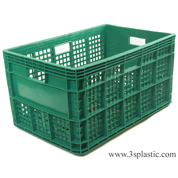 NO.426 ลังพลาสติกโปร่ง EXT. 37.0 x 55.5 x 30.5. HDPE แพ็ค 3 ใบ