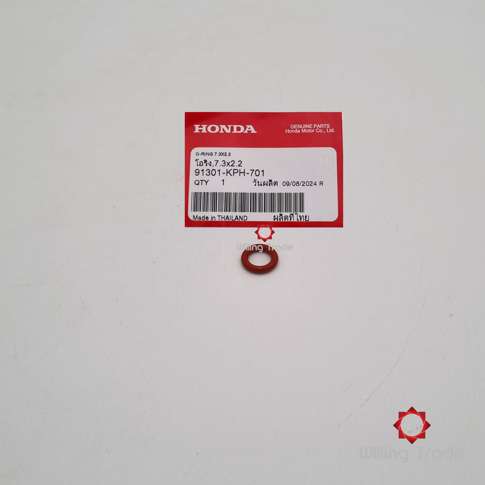 โอริง 7.3X2.2 (WX934) HONDA: (91301-KPH-701) CLICK110-I ... แพ๊คละ 1 ชิ้น... [แท้ศูนย์ 100%] ...กลุ่มอะไหล่เรือนลิ้นเร่ง/หัวฉีด ... O-RING 7.3X2.2