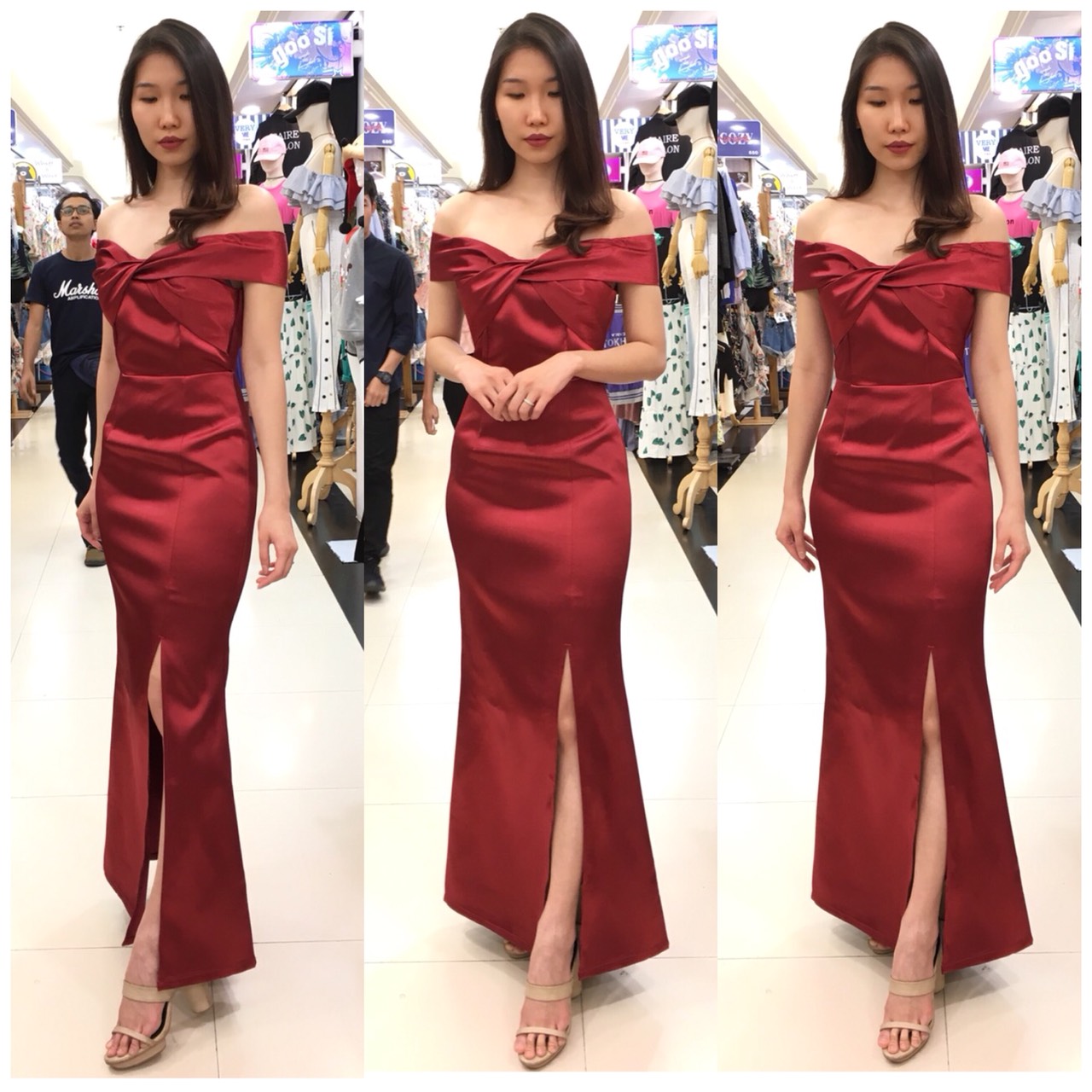 ชุดเพื่อนเจ้าสาว ชุดราตรียาว Alyssa - Twist Shoulder