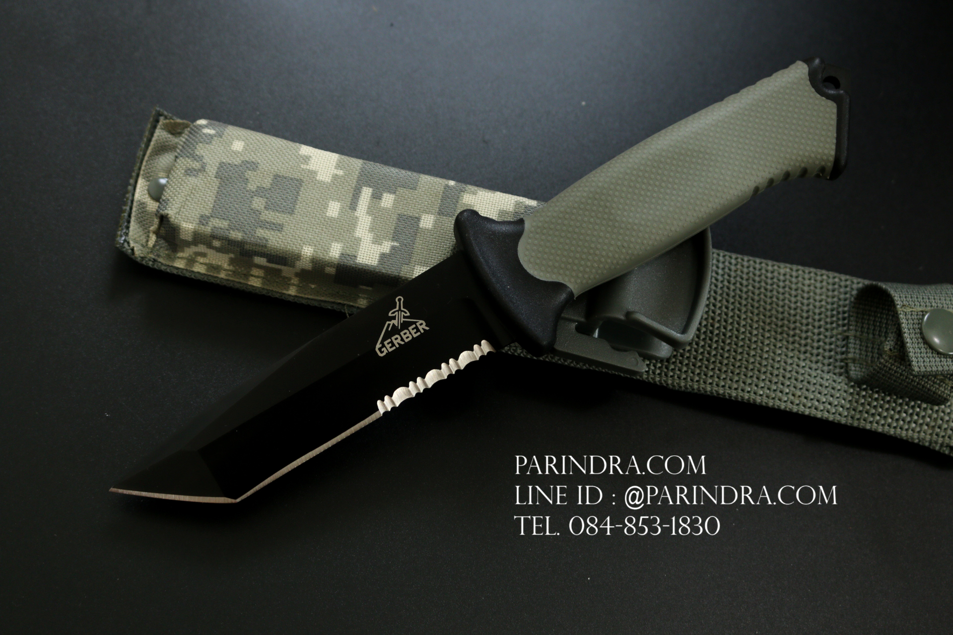 มีดใบตาย Gerber Prodigy Combat Tanto Knife ใบเรียบ น้ำตาล ขนาด 10 นิ้ว (OEM)
