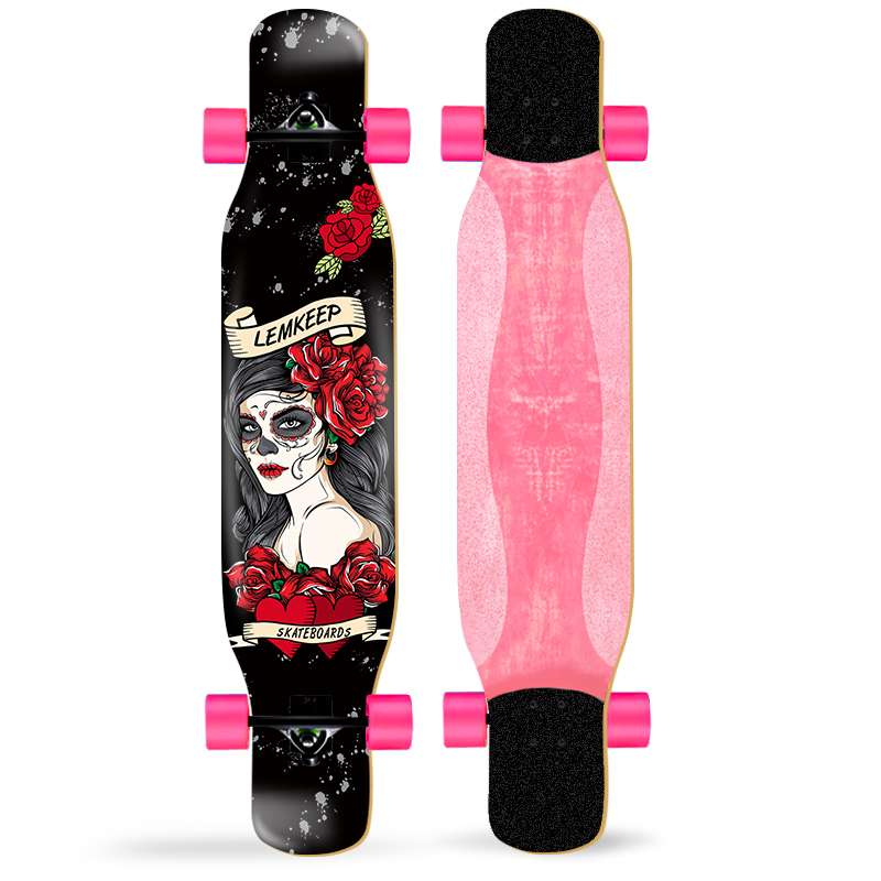 ARDEA AR957 Longboard ลองบอร์ด วัสดุไม้ Maple 8 ชั้น (Truck สีดำ)
