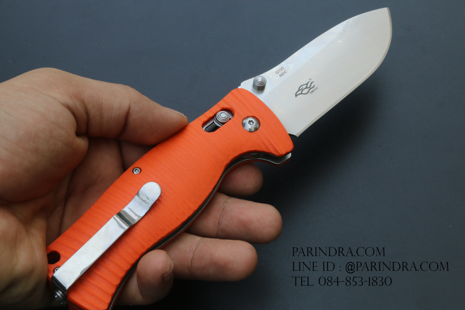 มีดพับ Ganzo กานโซ่ รุ่น G720 O สีส้ม หนาถึก แข็งแกร่ง ของแท้ 100%