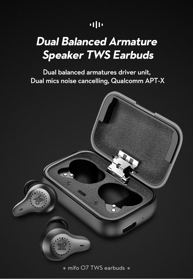 ขาย Mifo O7 หูฟัง True Wireless ไดร์เวอร์ Dual Balanced รองรับ Bluetooth 5.0 APT-X , IPX7