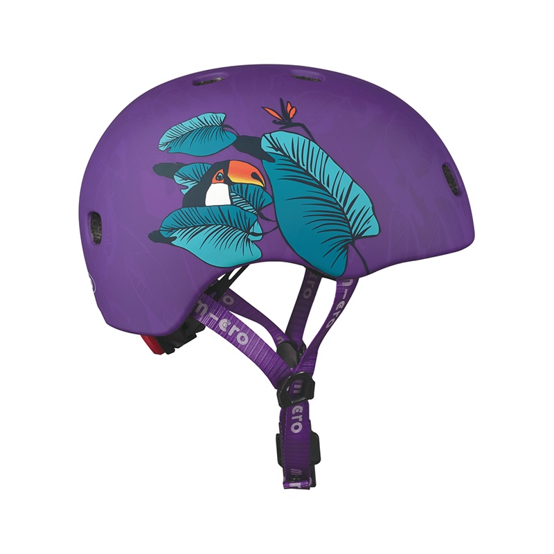 หมวกกันน็อคสำหรับเด็ก MICRO สีสันสดใส การออกแบบที่คำนึงถึงความสะดวกสบายและความปลอดภัย มีแผ่นโฟมหนาป้องกันแรงกระแทกได้ดี และสายรัดคางที่ปรับได้