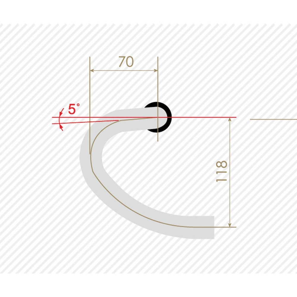 GENETIC แฮนด์เสือหมอบ, รุ่น RACE, ระยะรีชและดรอปสั้น, 40CM, 42CM, 44CM.