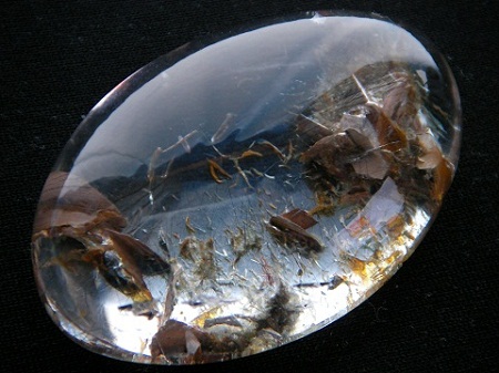 QU0003 QUARTZ แก้วเข้าแก้วสหชาติ แก้วเงินแก้วทอง แก้วขนเหล็ก เนื้อแก้วใสสะอาดดุจเลนส์แก้ว หายาก size 44 x 30 x 15.5 mm. พม่า