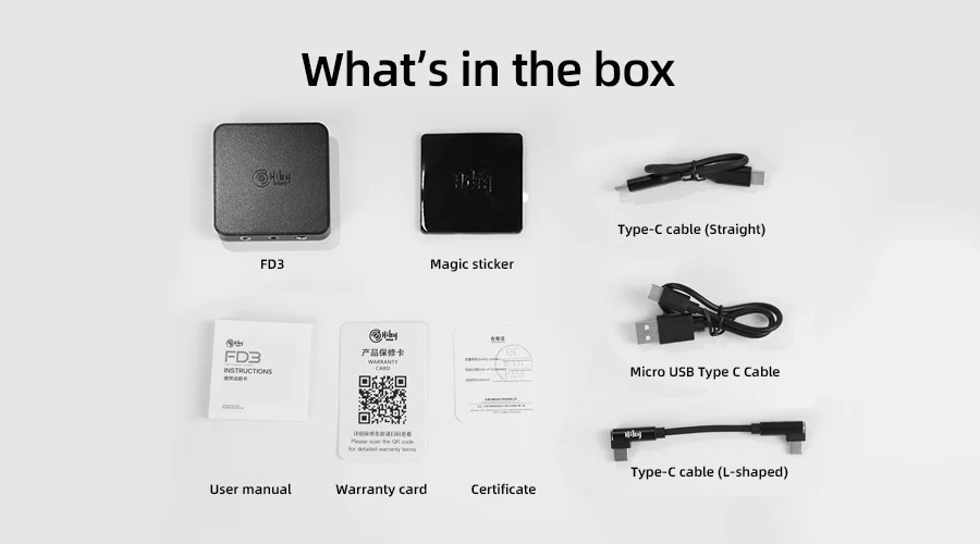HiBy FD3 USB DAC/AMP พกพา สำหรับคอมพิวเตอร์ สมาร์ทโฟน อื่นๆ ประกันศูนย์ไทย