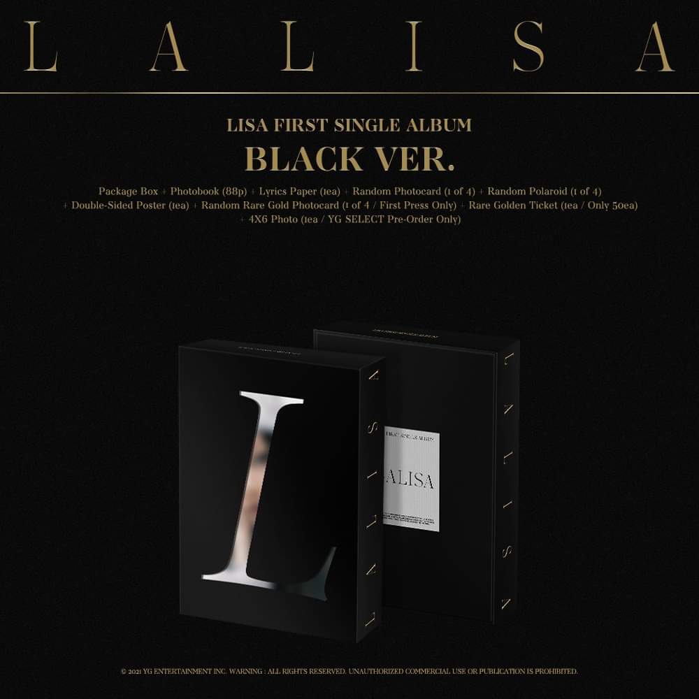 พร้อมส่ง อัลบั้ม #LISA - FIRST SINGLE ALBUM LALISA BLACK Ver.