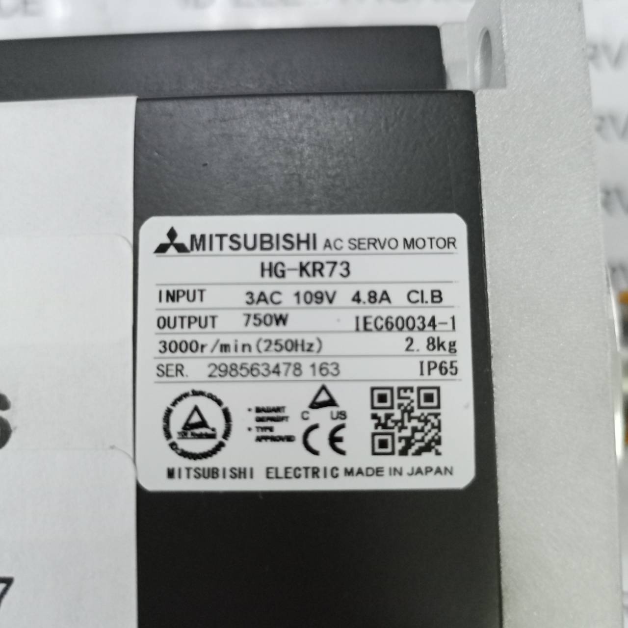 HG-KR73 SERVO MOTOR " MITSUBISHI "