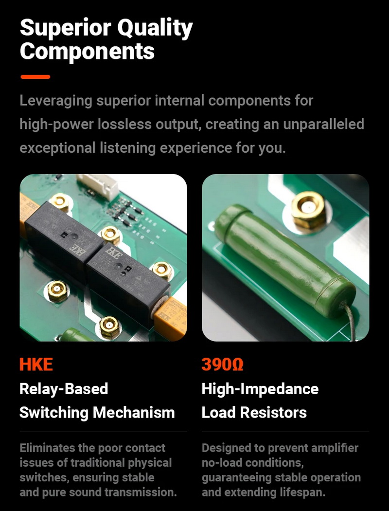 Fosi Audio LC30 ตัวสลับ ลำโพง เครื่องขยายเสียง พร้อมจอแสดงผล VU meters รีโมทควบคุมระยะไกล