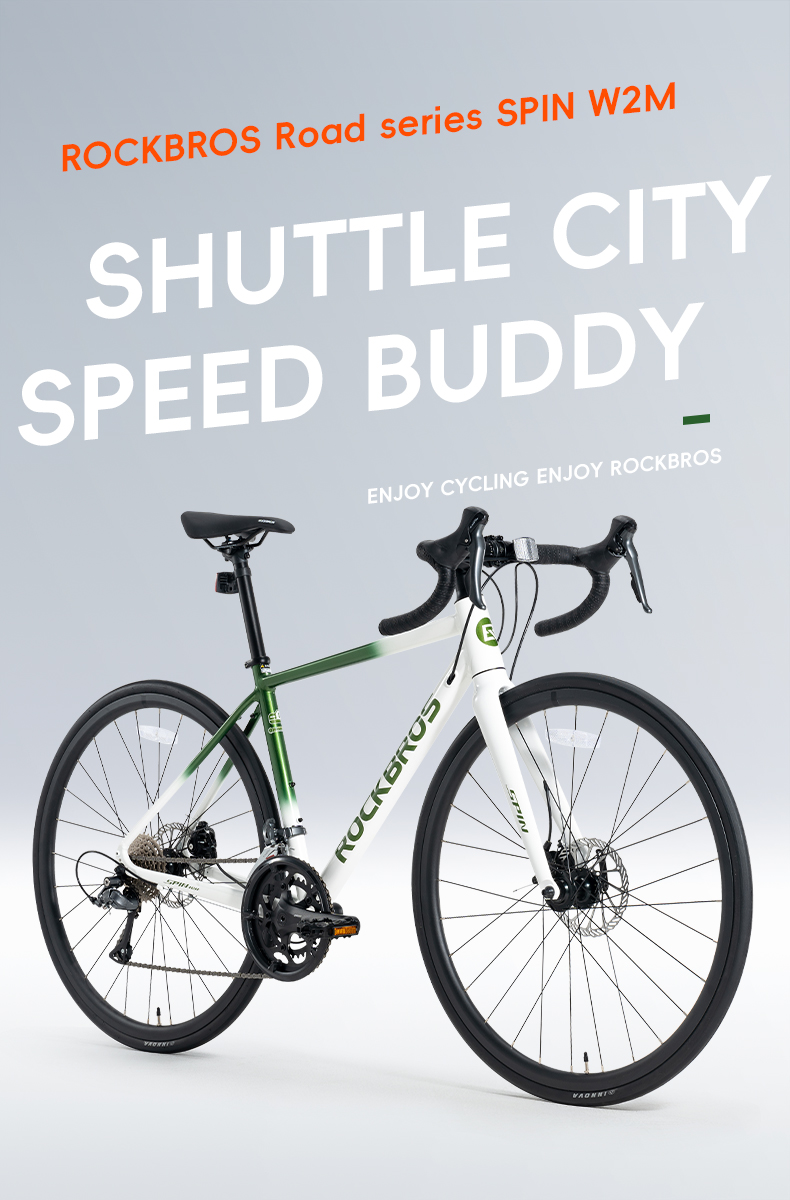 จักรยานเสือหมอบ ROCKBROS SPIN-W2M เฟรมอลูมิเนียม ชุดเกียร์ Shimano Claris R2000 (2x8 สปีด) ล้อ 700c