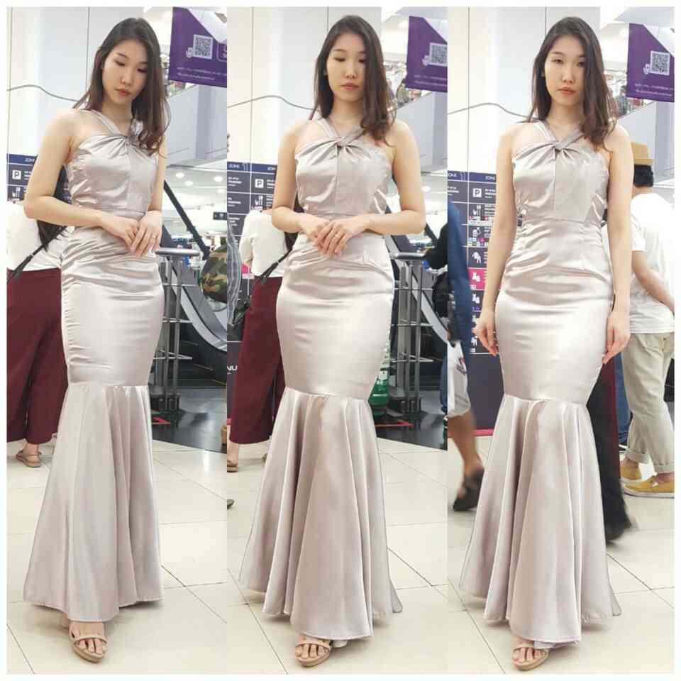 ชุดเพื่อนเจ้าสาว สีเทา สีเงิน รวมแบบ ตัวอย่าง สั่งสีและแบบอื่นๆได้ เช่า 500