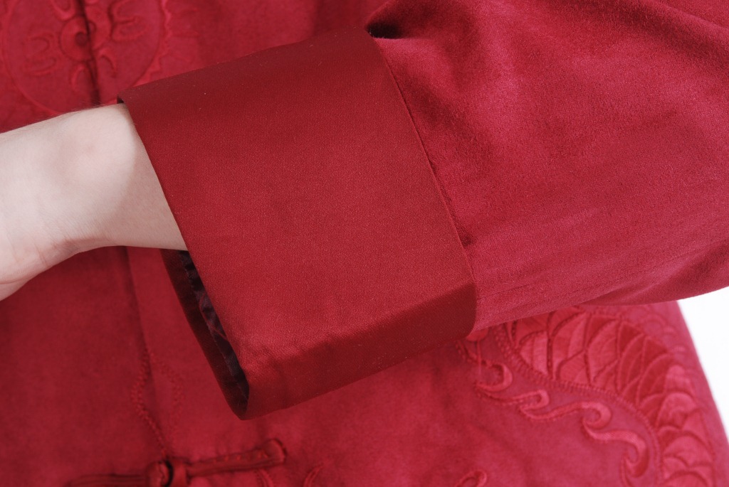 Pre-order ชุดจีน เสื้อจีนชาย แขนยาว สีแดง