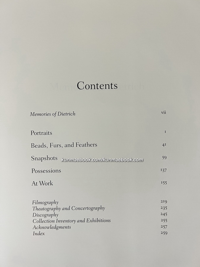 Marlene Dietrich: Photographs and Memories .