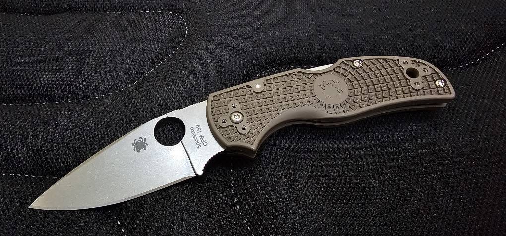 Spyderco Native 5 Lightweight Sprint Run CPM-15V Stonewashed Plain Blade, Brown FRN Handles, Lockbackเล่มสุดท้าย