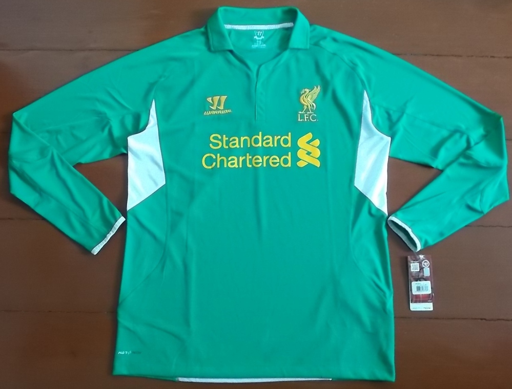 เสื้อฟุตบอล ทีมสโมสรลิเวอร์พูล ชุดผู้รักษาประตู 2012/13 ใหม่ L-Size / LIVERPOOL Football Shirt GK Kit 2012/13 Jersey NEW L-Size