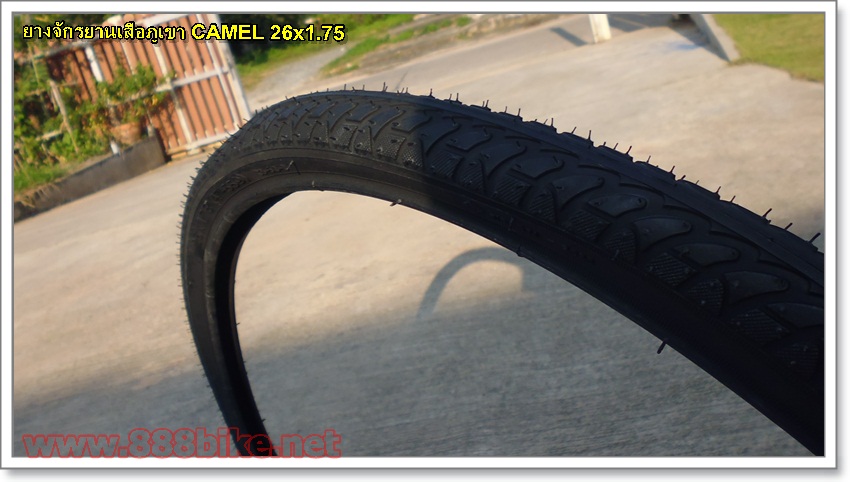 ยางนอกจักรยาน ยางเสือภูเขา CAMEL 26 *1.75 (ดอกเรียบ) (kerry350บาท)(EMS150บาท)