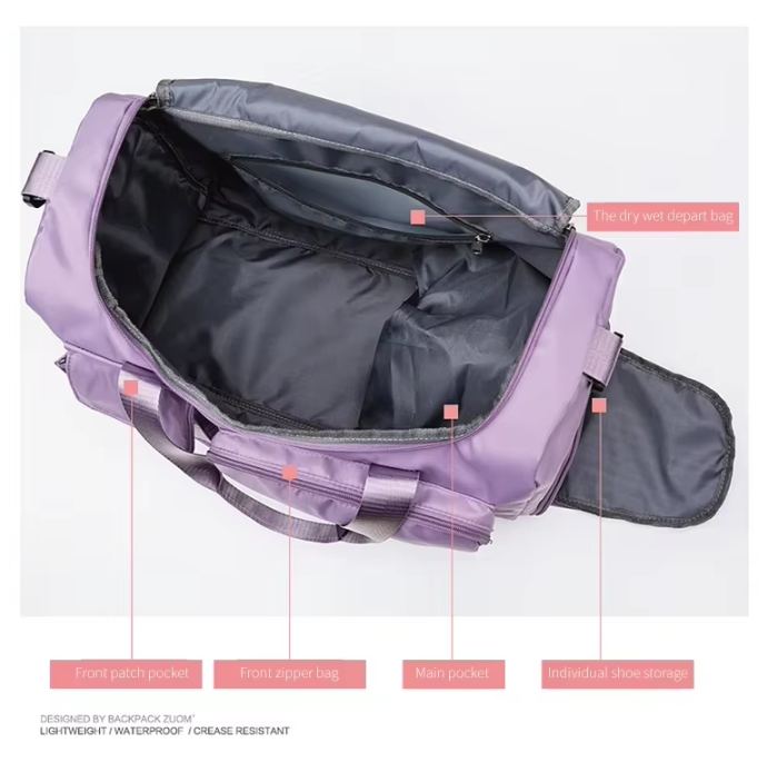 กระเป๋าเดินทางแบบหิ้วพร้อมสายสะพายข้าง รุ่น 011ZMN ขนาด ก.48*ส.28*ก้น 21 ซม.