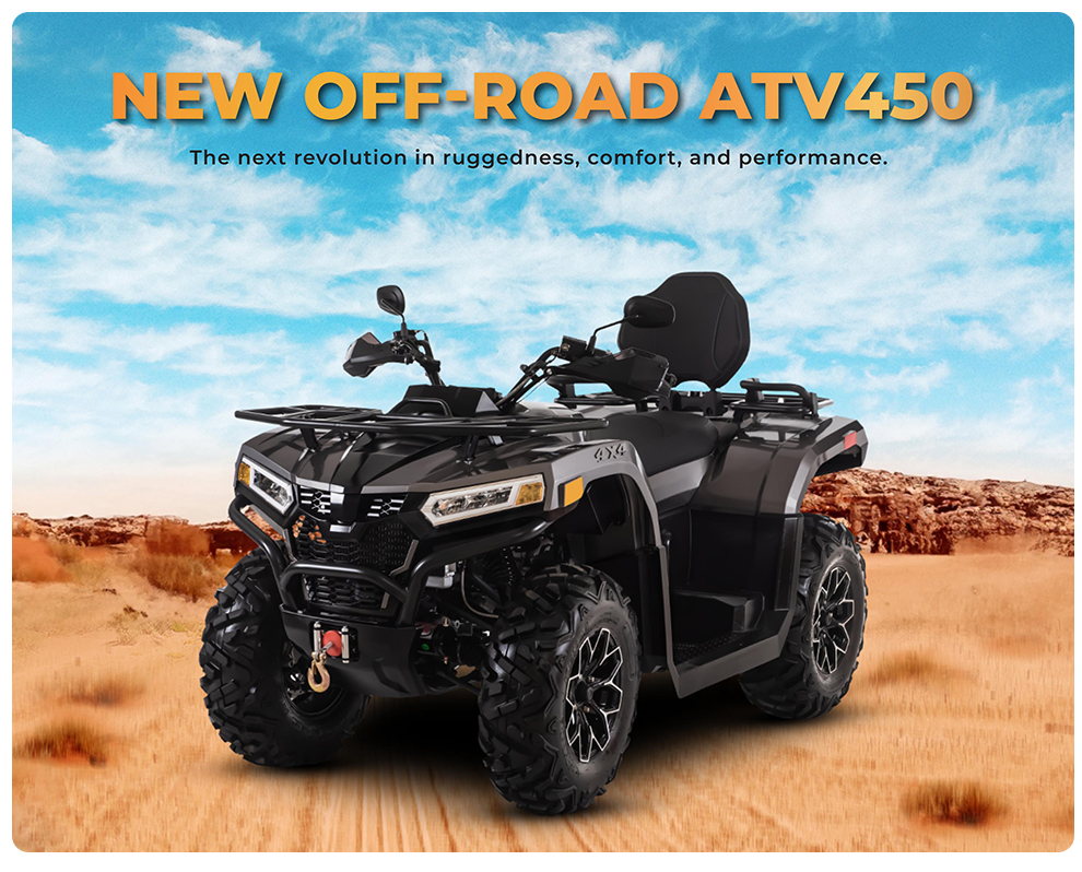 ZIMO ATV450 2025 | รถ ATV 4WD 400cc EFI แรงสุดขีด ขับทุกพื้นที่ Off-Road สำหรับผู้ใหญ่ | พร้อมกระจกมองหลัง & เบาะพนักพิง