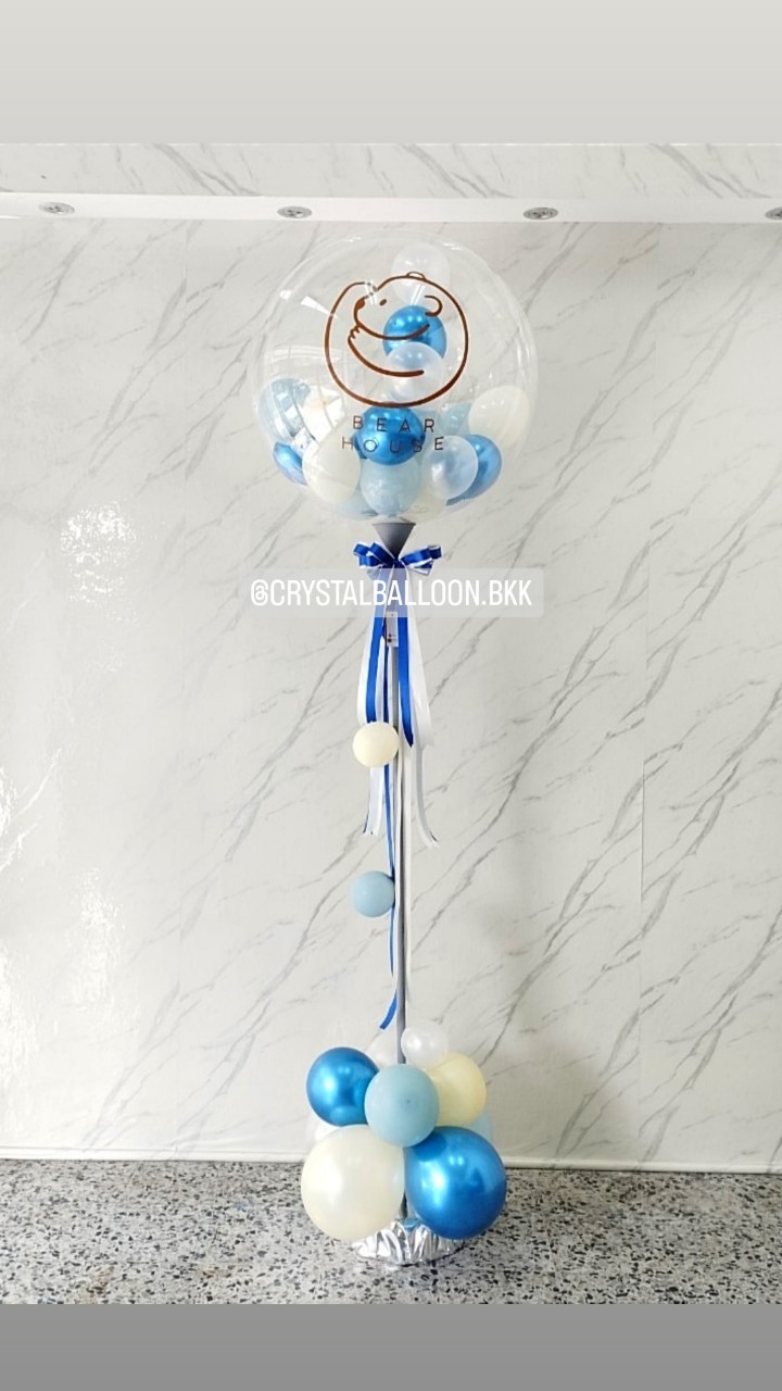 เสาลูกโป่ง Grand Opening Bubble ขนาด 36" พร้อม ลูกโป่ง 6" ด้านใน พร้อมตกเเต่ง สามารถเปลี่ยนสีลูกโป่ง/เปลี่ยนข้อความได้