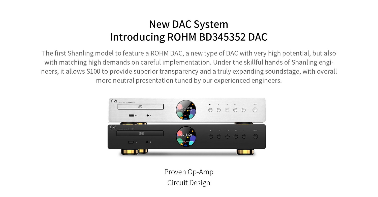 <สั่งจองล่วงหน้า> Shanling CD-S100 IV เครื่องเล่น CD รุ่นแรกระบบ DAC ROHM BD34352 ใหม่ รองรับ Dual Hi-Res ประกันศูนย์ไทย