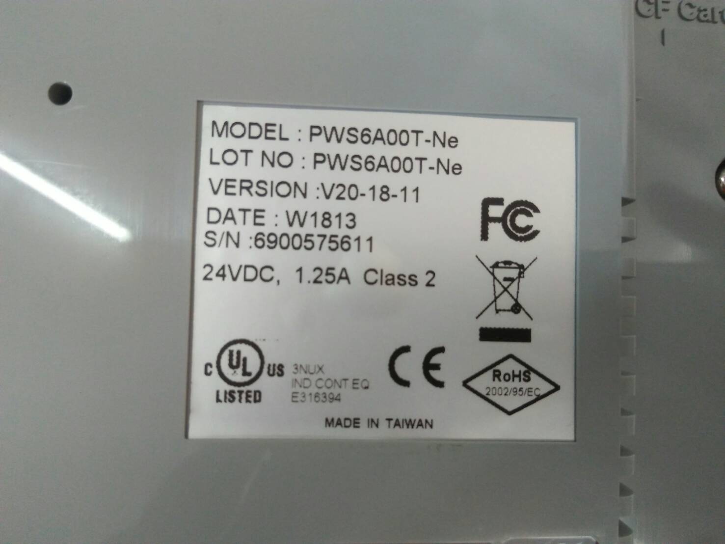 LCD TOUCH SCREEN “ HITECH ” รุ่น PWS6A00T-NE