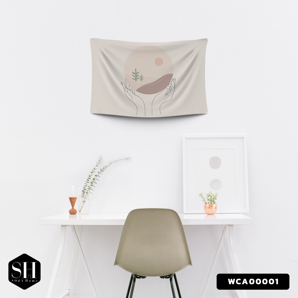ผ้าติดผนัง ผ้าแขวนผนัง ผ้าตกแต่ง Natural Therapy WCA00001 #SOdAhome #SOdAPrintinG #WallCloth